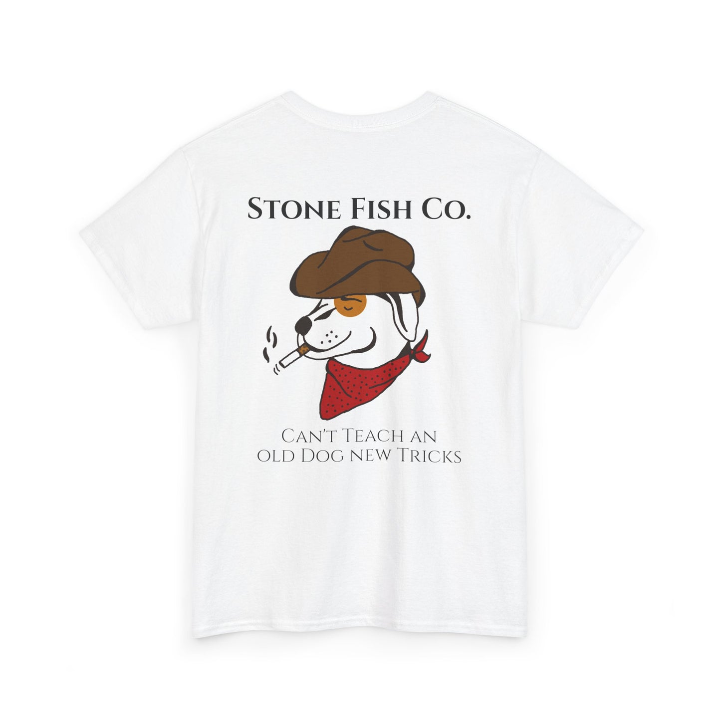 Stone Fish Co. Men's Heavy Cotton Tee, Old Dog New Tricks