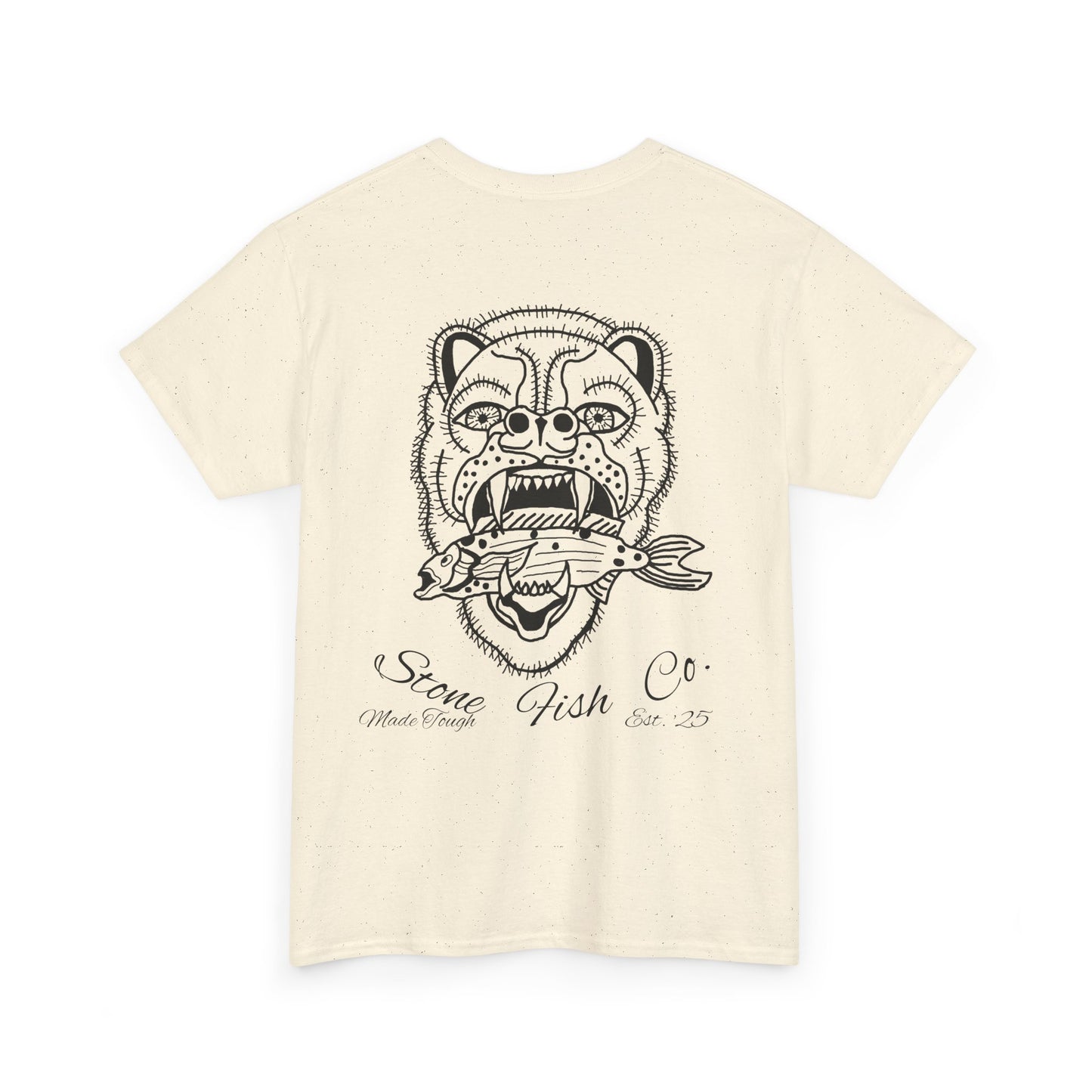 Men's Heavy Cotton Tee - Made Tough Stone-Fish Co. Graphic T-Shirt