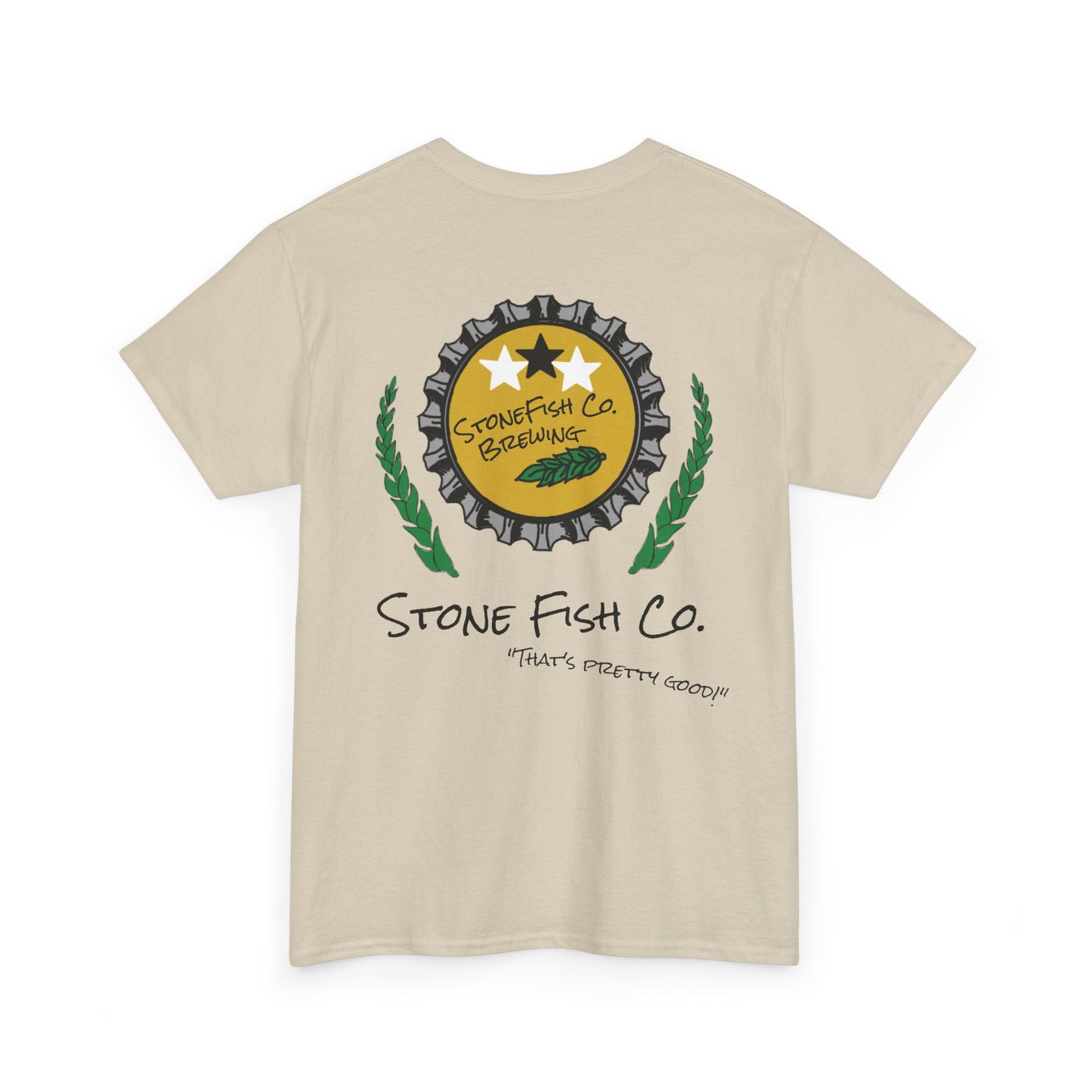 Men's Heavy Cotton Tee - Stone Fish Co. Vintage Brewery