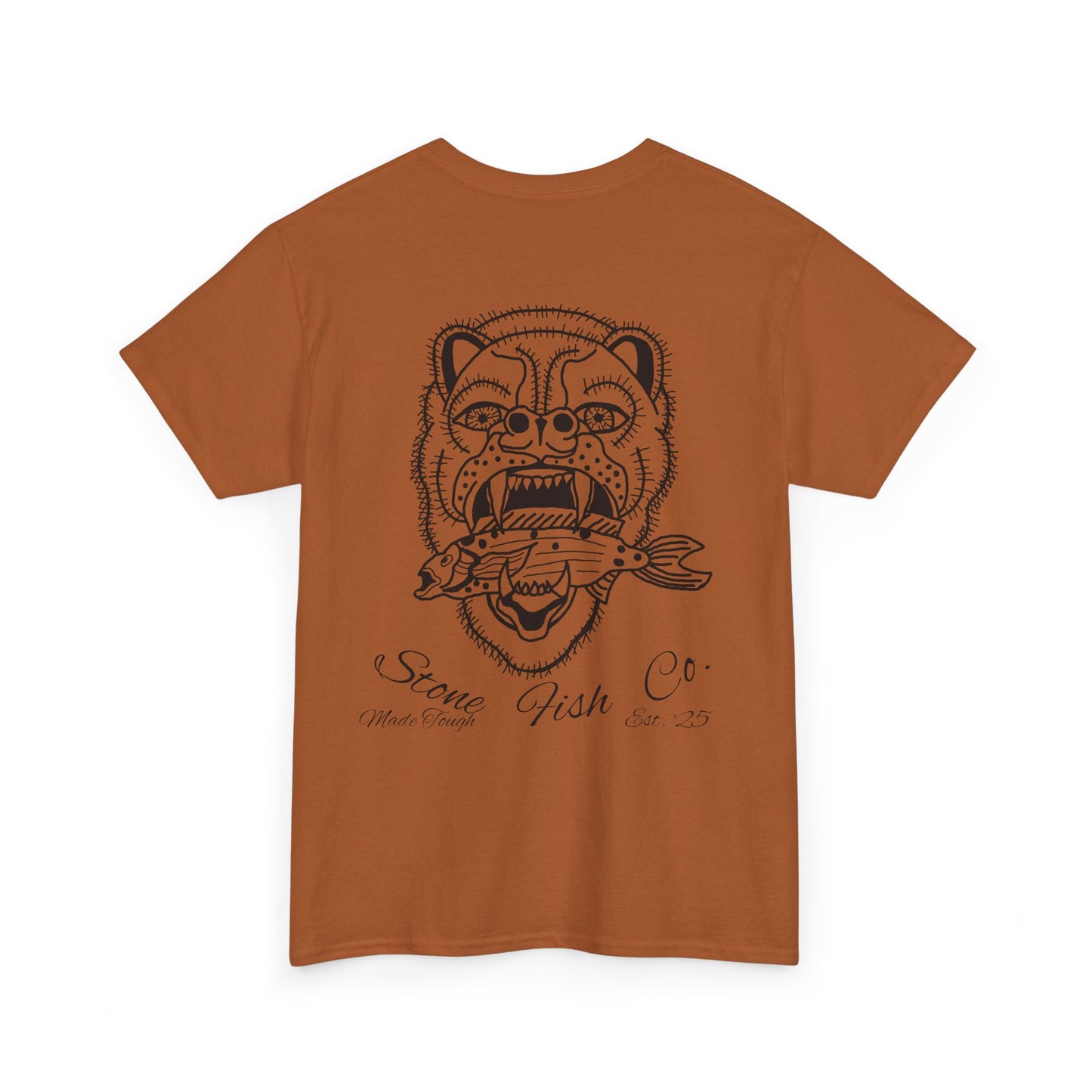 Men's Heavy Cotton Tee - Made Tough Stone-Fish Co. Graphic T-Shirt