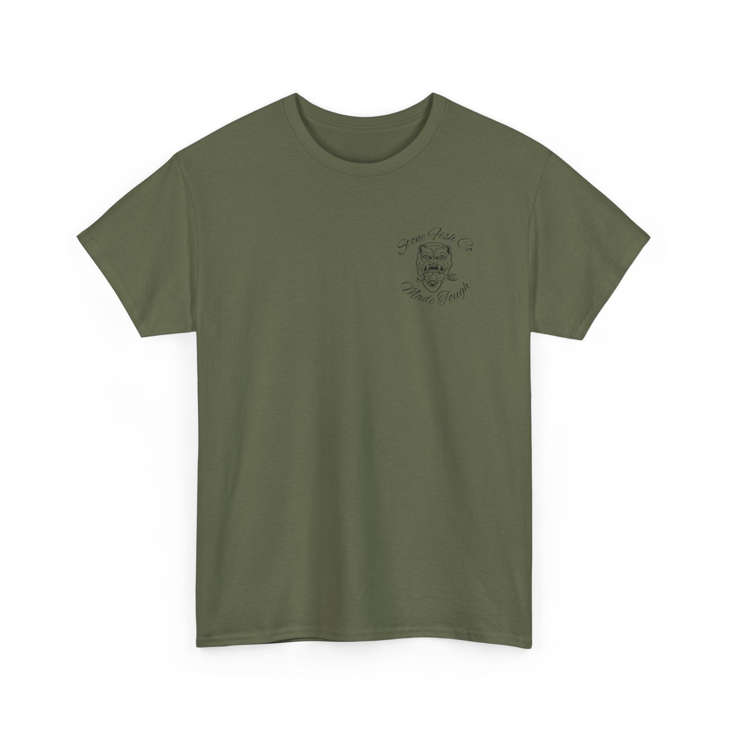 Men's Heavy Cotton Tee - Made Tough Stone-Fish Co. Graphic T-Shirt