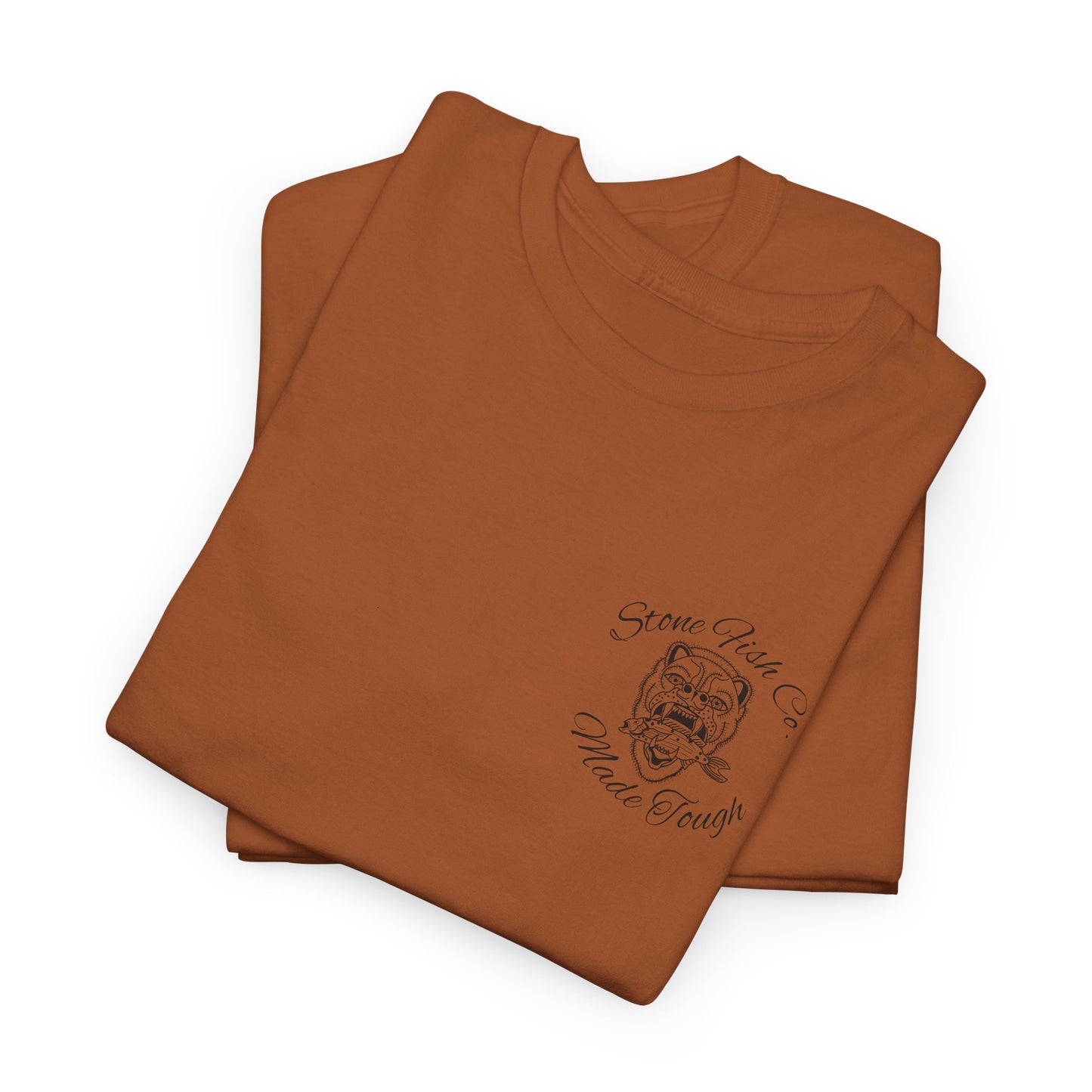 Men's Heavy Cotton Tee - Made Tough Stone-Fish Co. Graphic T-Shirt