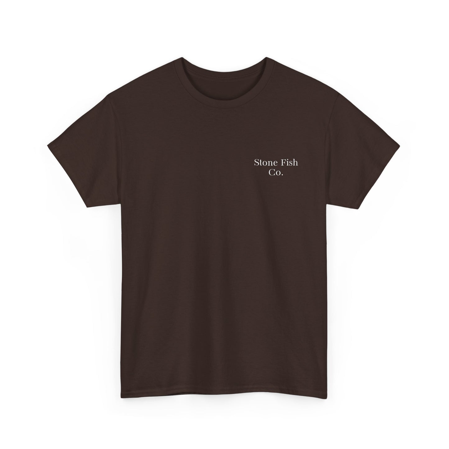 Mens Heavy Cotton Tee - Vintage Stone Fish Co. T-Shirt
